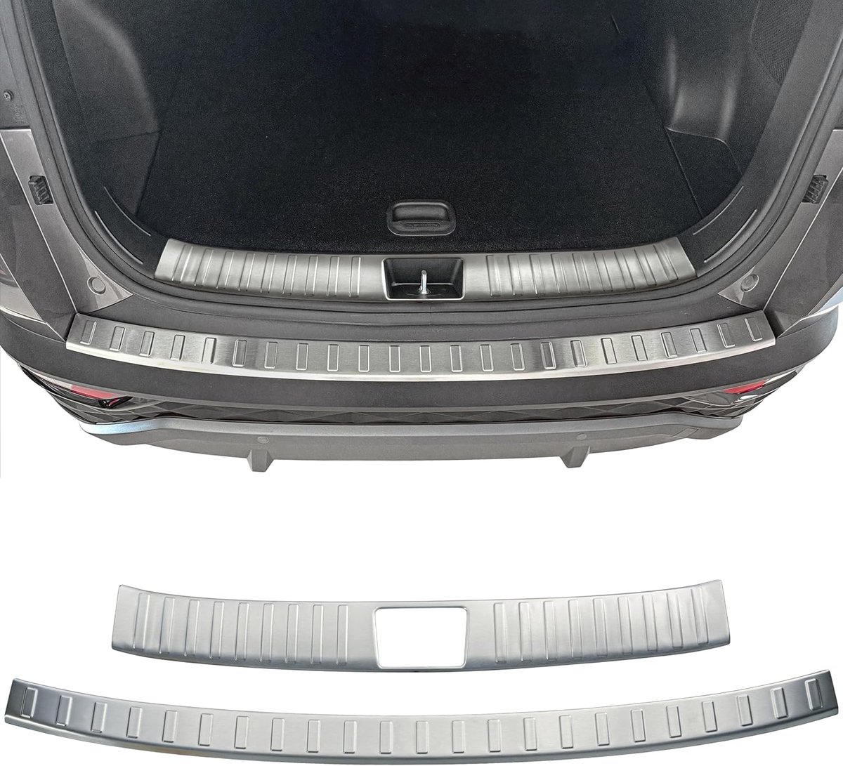 Bumperbescherming roestvrij staal mat - compatibel voor Hyundai Tucson | type NX4 | BJ vanaf 2020> - V2A geborsteld - binnen en buiten