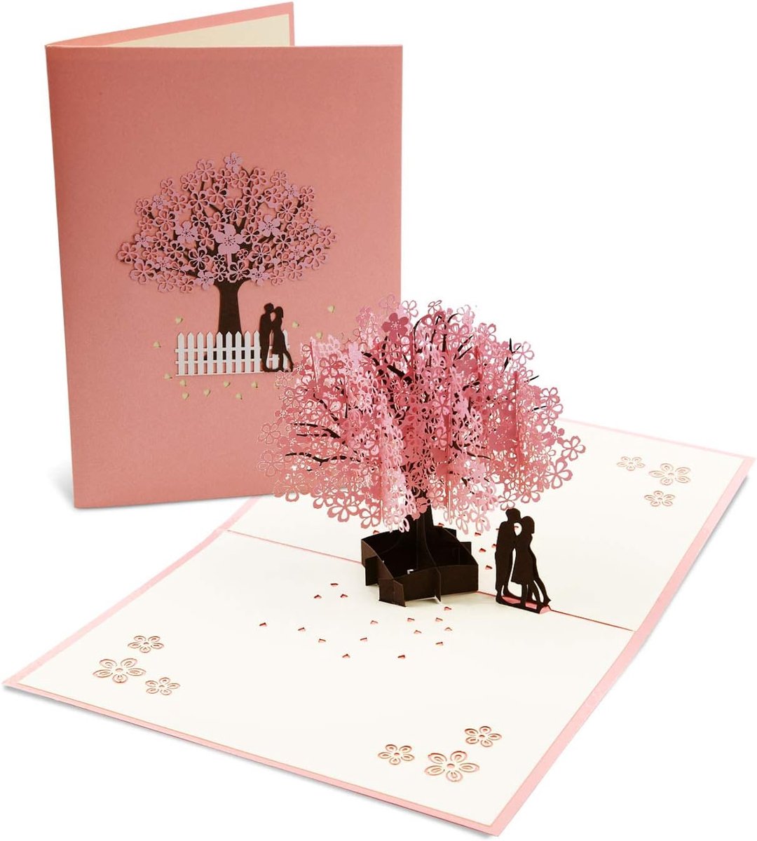 3D bruiloftskaart, bruiloftskaarten, wenskaarten, voor bruiloft, pop-up wenskaart met envelop
