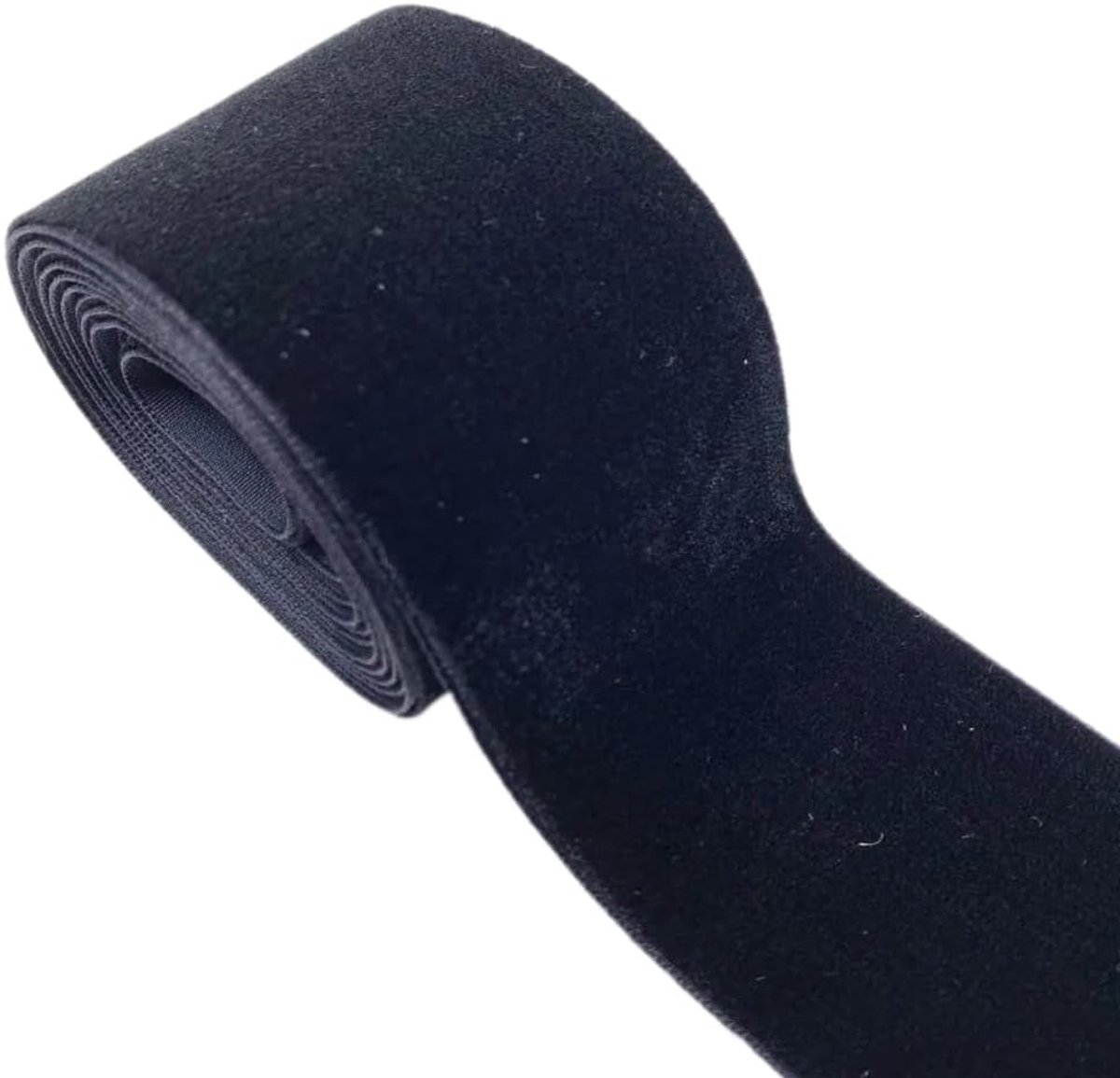 Eenzijdig fluwelen lint, 2 yards x 5 cm, decoratief lint, sierband voor doe-het-zelf handwerk, bruiloft, verjaardag, feest, Kerstmis, geschenkverpakking, zwart