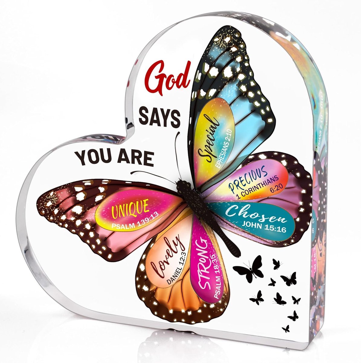 Gifts for Women Birthday, Butterfly Inspirational Gifts for Friends, Religious Spiritual Gifts for Her Mom Girl Female Coworker Sister Christian Home Decorative Signs
