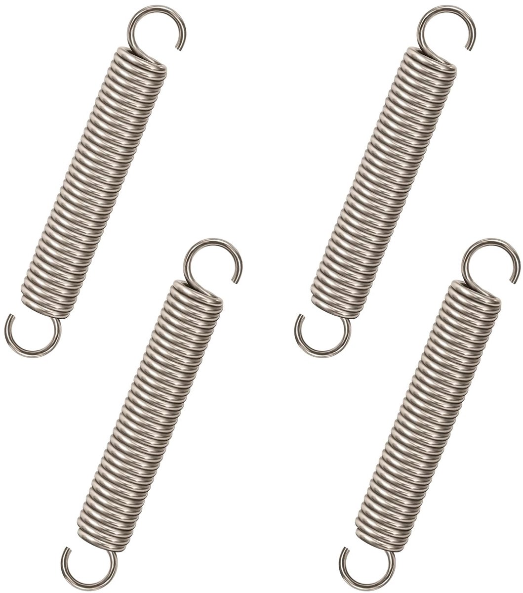 70 mm trekveer dubbele haak roestvrij staal draaddiameter 1,6 mm buitendiameter 10 mm trekken 8 kg 4 stuks