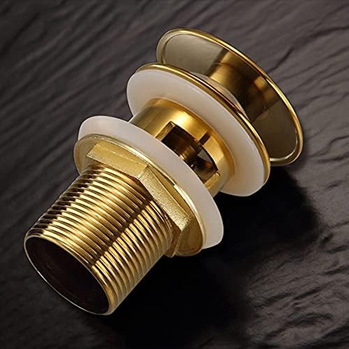 universele afvoergarnituur voor wastafel, bidet, pop-up, messing, verguld, robuust