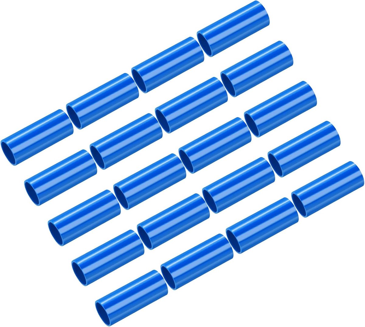 Pvc-buisverbinders, rechte koppeling, 20 mm, aansluitingsconnector voor huishoudelijke buizen, elektrische leidingen, verpakking van 30 stuks