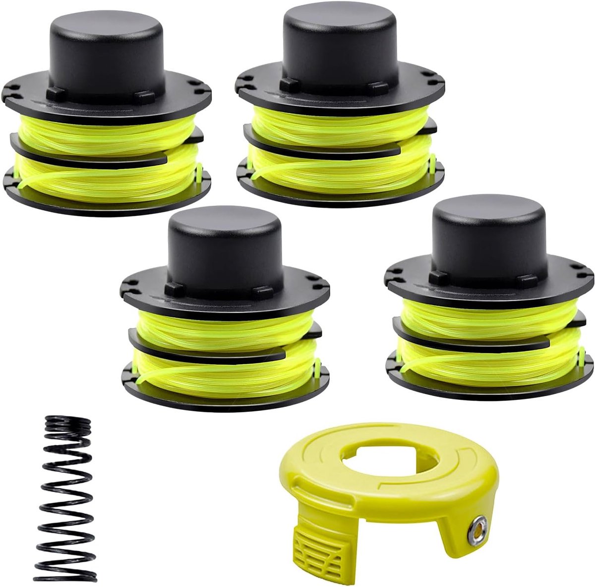 Spoelen voor Ryobi RAC119 RAC118, compatibel met Ryobi RLT3025F / S, RLT3525S, trimmerspoel grastrimmer-spoel voor RAC119, RAC119 reservespoel voor grastrimmer (4 spoelen + 1 dop