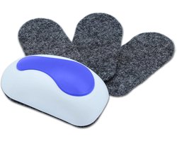 Nekava De bordwisser met 3 reservefilten reinigt whiteboards, magneetborden, flipcharts, krijtborden en memoboards, verwijderbare en zelfklevende vilten zorgen voor een lange levensduur