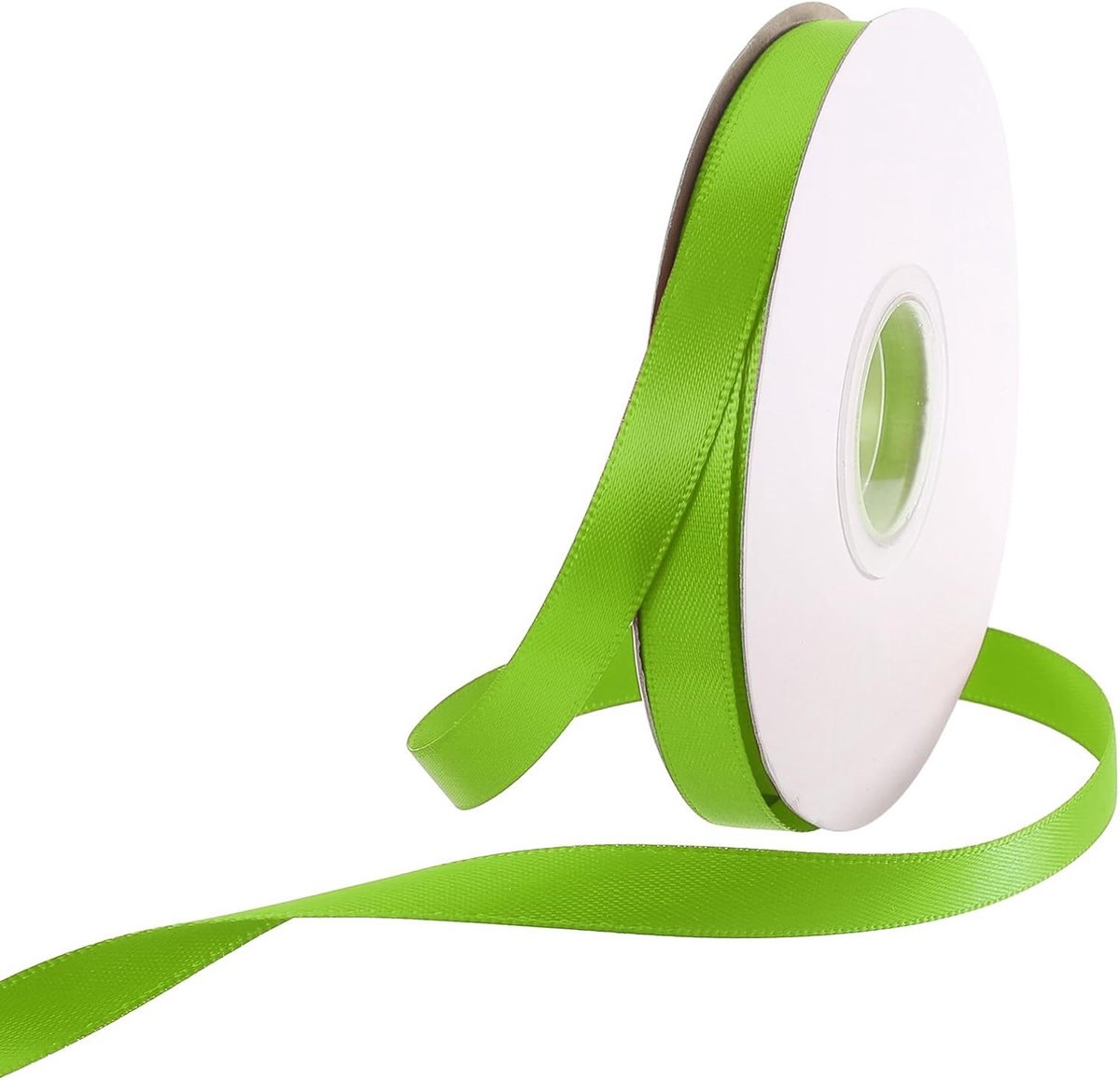 10mm Satijnen Lint 91m Dik Dubbelzijdig Grosgrain Zijdelint, [voor Cadeauverpakking, Haarbogen, Bruiloft, Taart, Bloemen] - 91,44 m/300ft Grasgroen