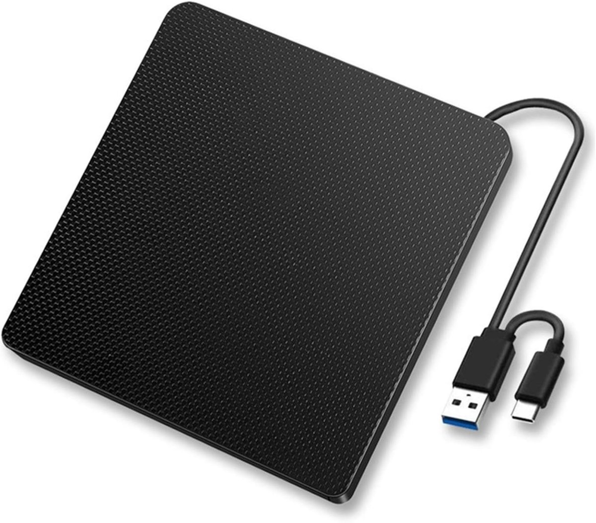 Draagbare externe CD DVD-brander, 2-in-1 USB3.0 & Type-C CD/DVD Disk Drive Speler Burner Reader Writer Compatibel voor Laptop, Desktop, MacBook, Win11/10/8/7/XP, Linux, Mac OS, Vista