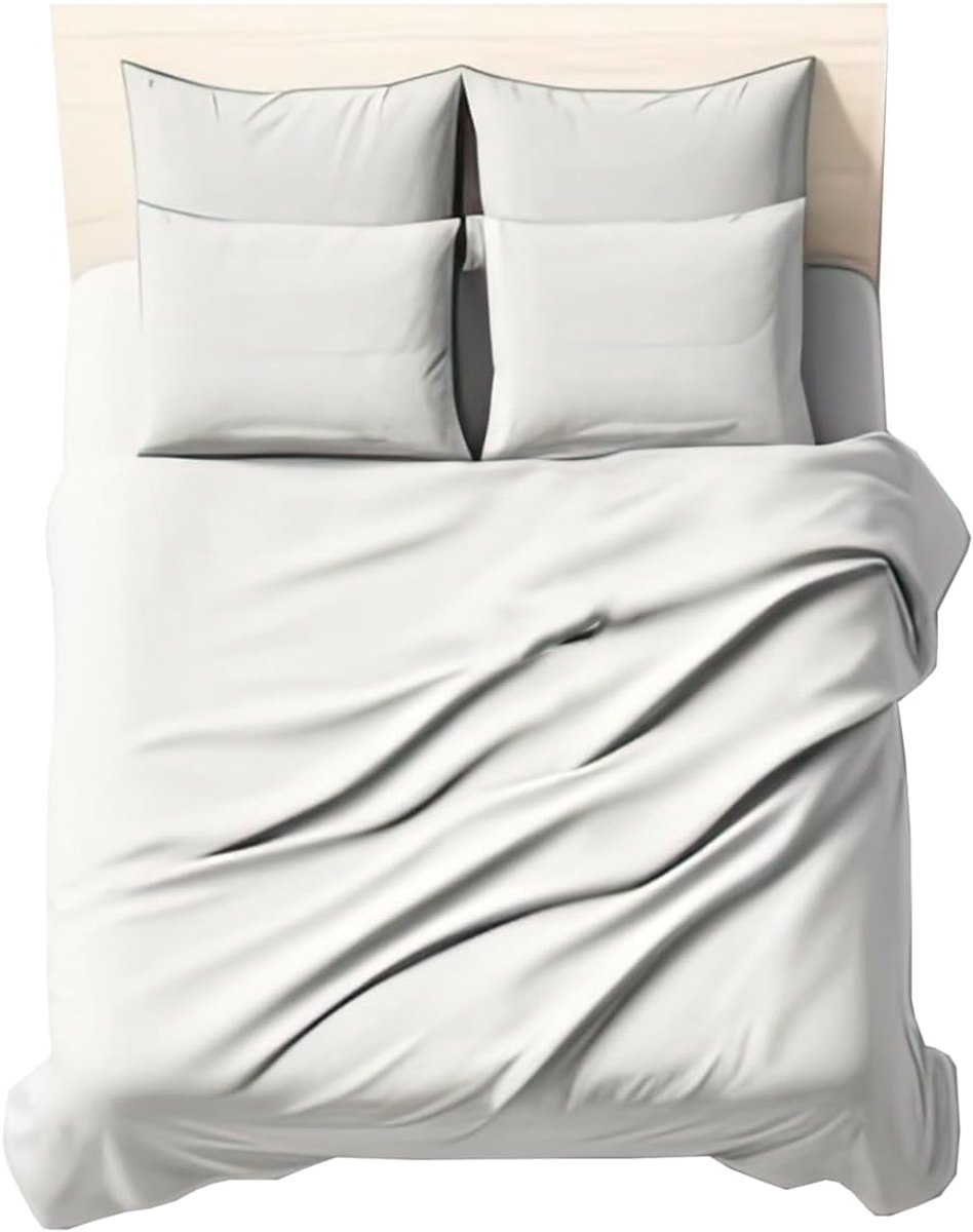 zer0bed, Bedlaken voor tweepersoonsbed, effen, 100% katoen, 260 x 290 cm, wit, 1 stuk, enkel laken