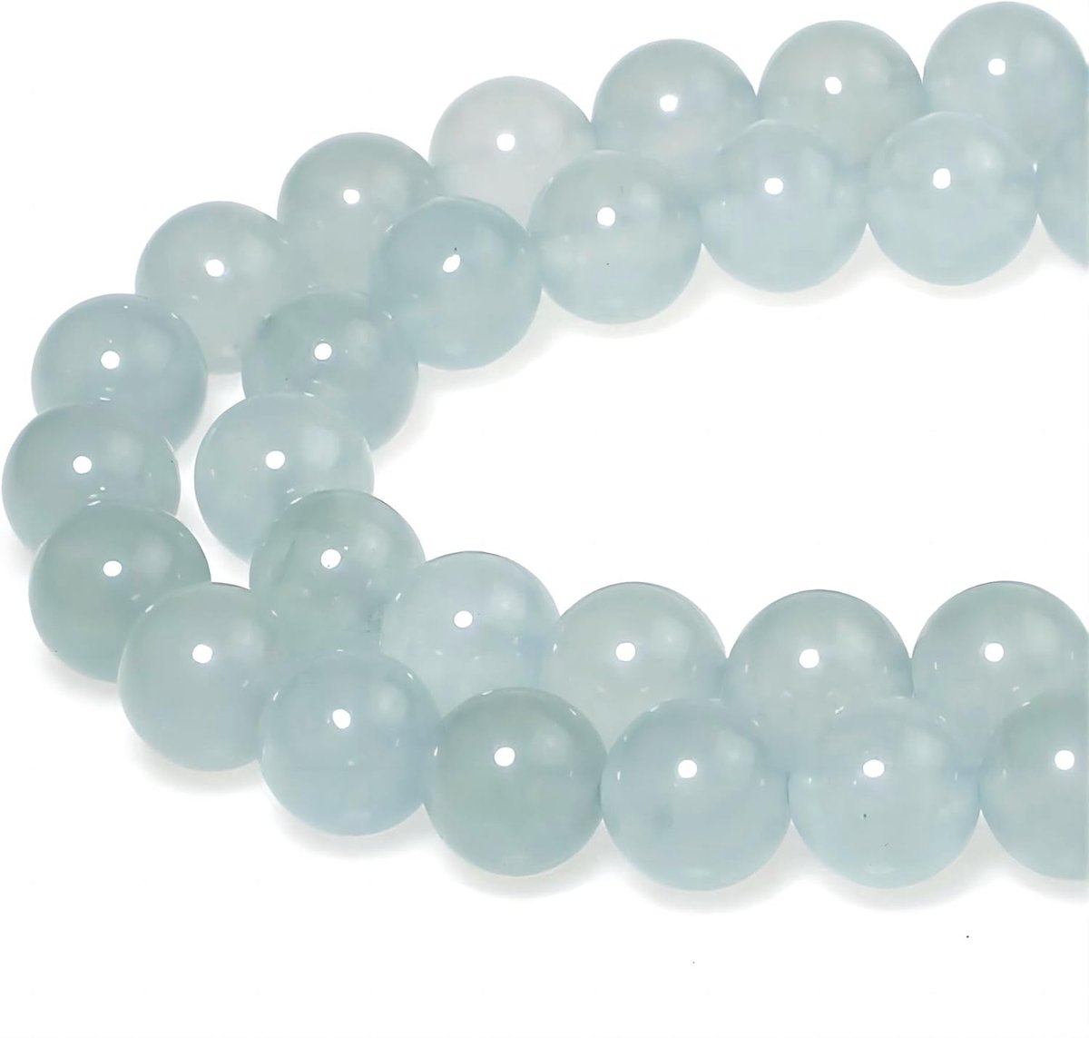 Kralen Grijsblauwe Jade Ronde Losse Halfedelsteen Kralen Voor het Maken van Sieraden Armbanden Kettingen