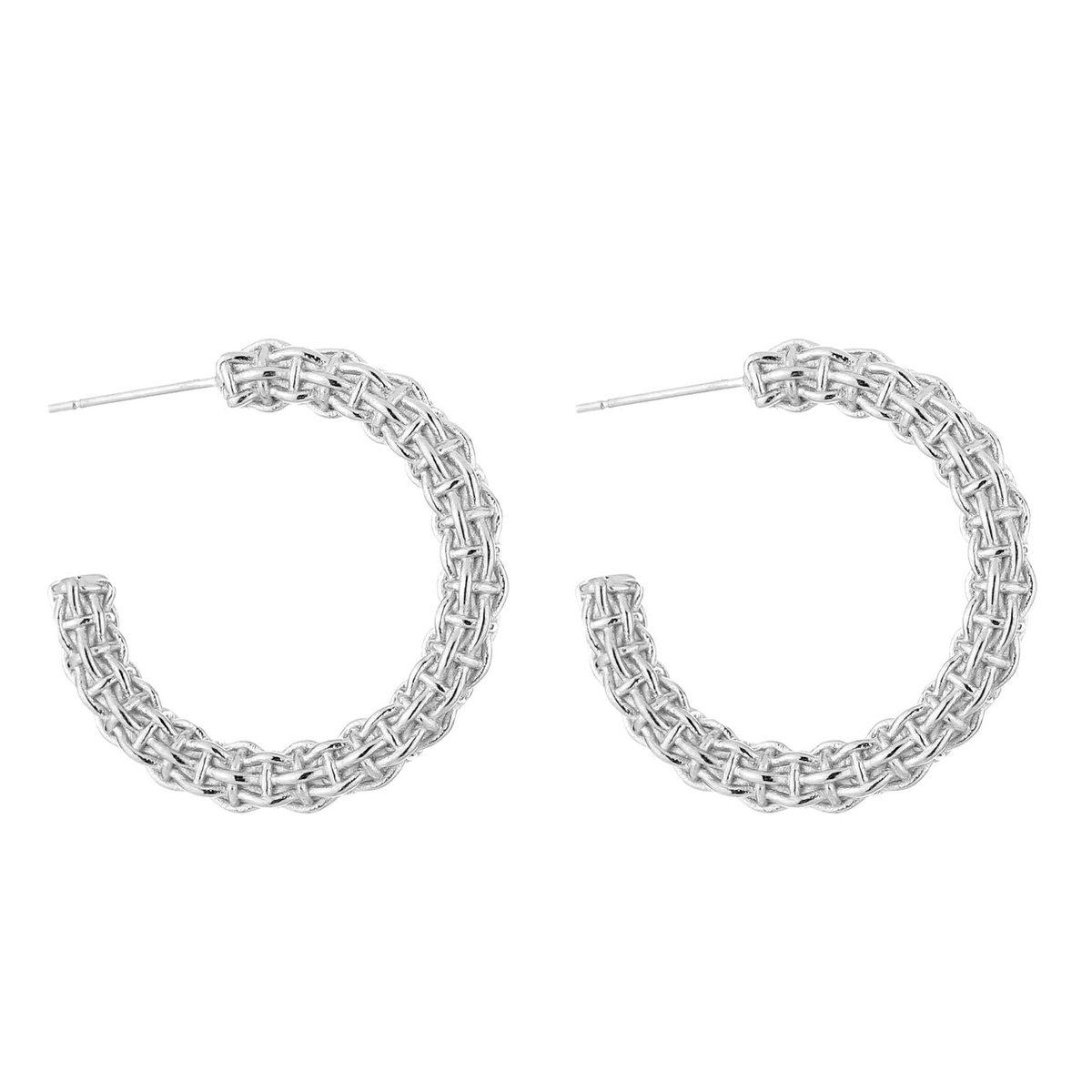 Michelle Bijou Oorbellen Luxury Hoops zilver