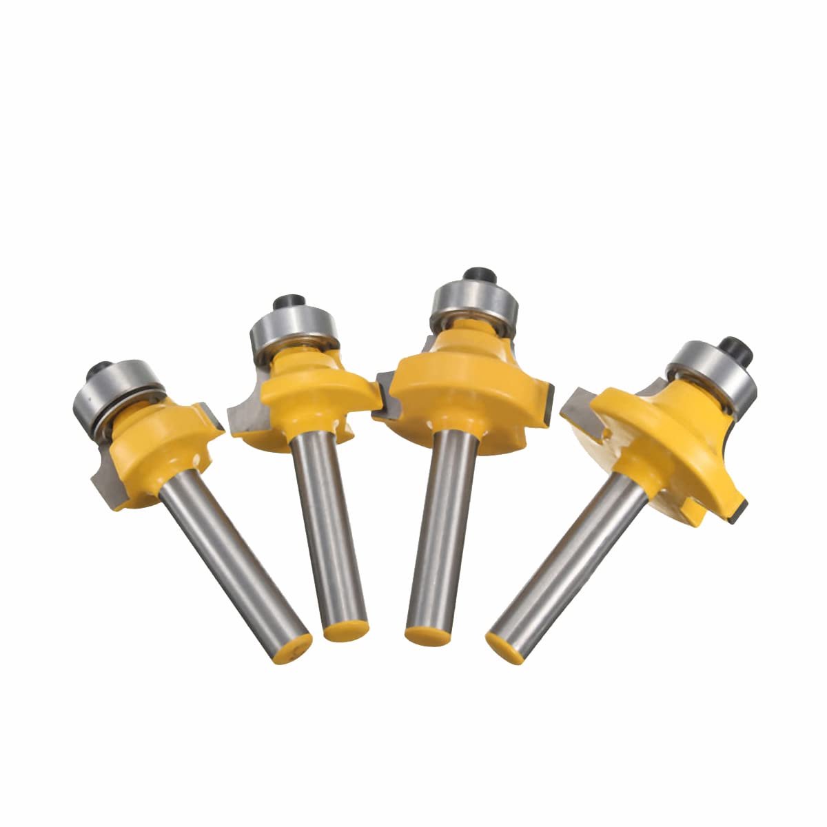 Routerbit set 1/4 inch - 4 delige set - ronden kanten frezen - voor nauwkeurige afwerking - SnelShoppen