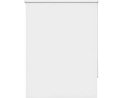 Verduisterend Rolgordijn 90x130 cm Wit – Textiel met Eenvoudige Montage, Veiligheidskettingclip - Lichtblokkerend, Privacy