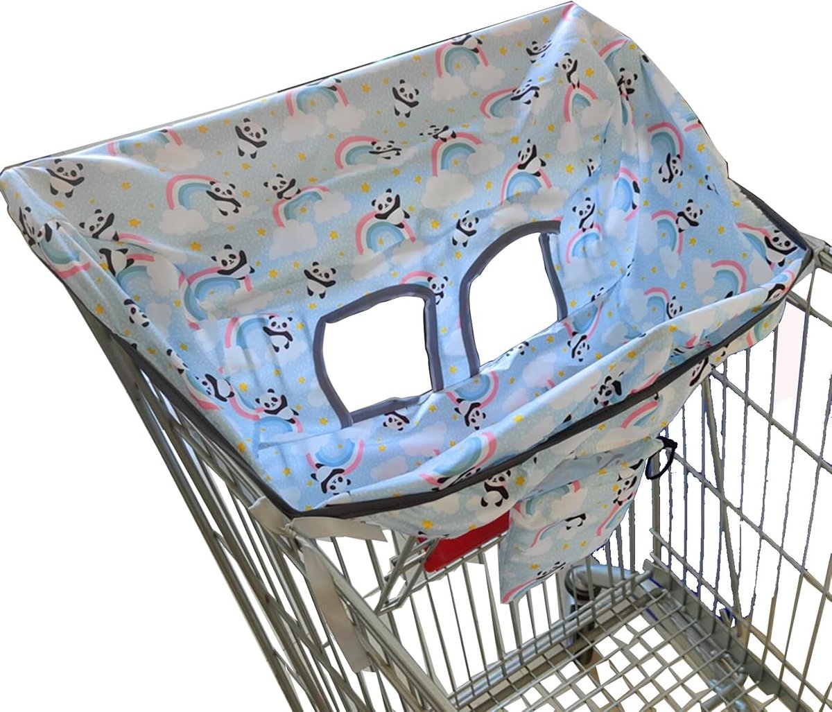 Hoogstoel Kussen - Panda Patroon - Ademend Materiaal - Bescherming voor Hoogstoel en Winkelwagentje - SnelShoppen