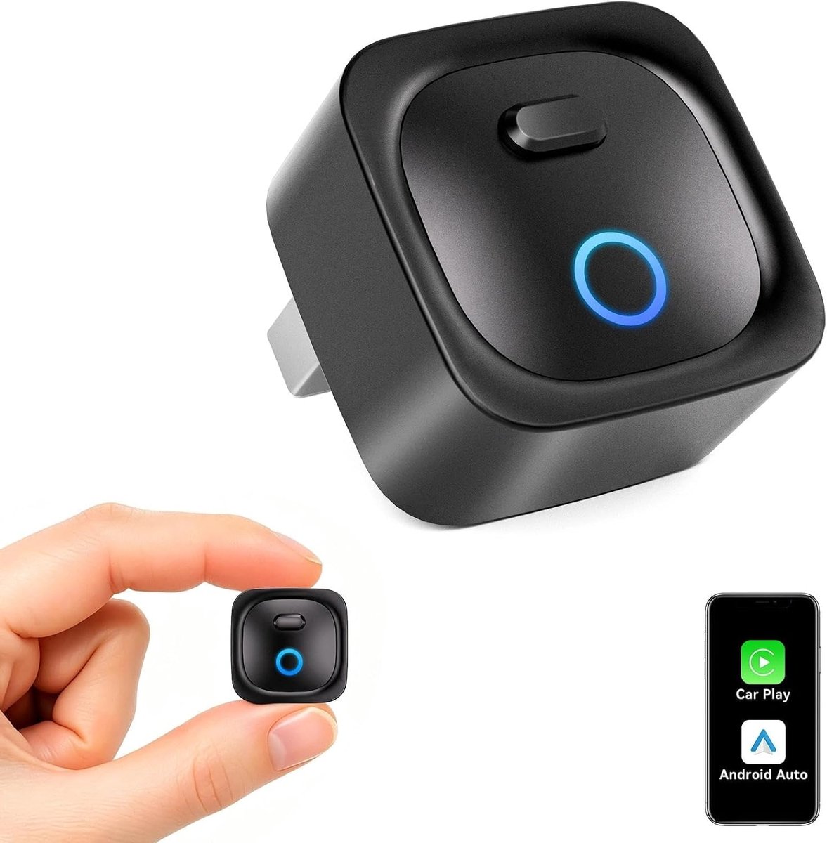 CarPlay & Android auto adapter - draadloos - mini model - eenvoudig te installeren - SnelShoppen