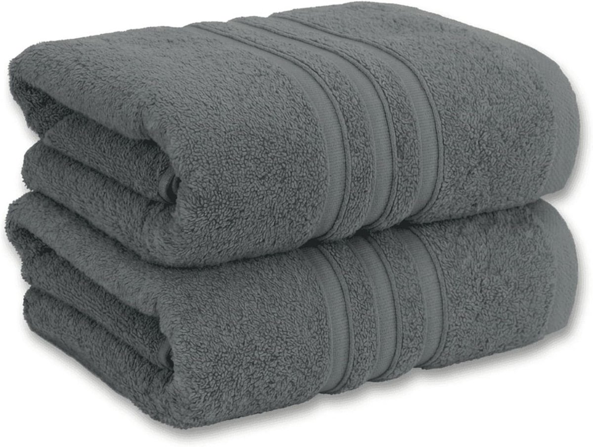 Douchetowels set van 2 - 70 x 140 cm - 100% katoen - absorberend en duurzaam - Vency - SnelShoppen