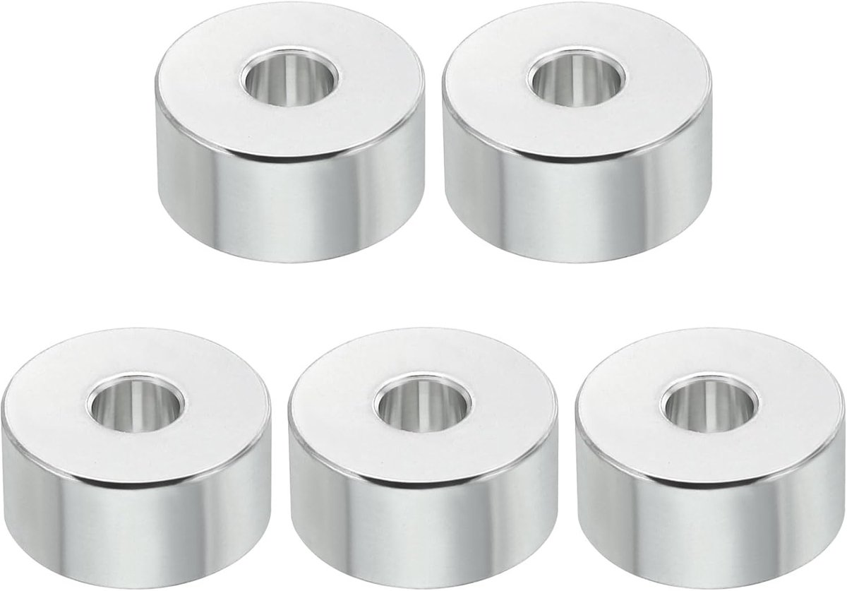 M6 Aluminium Spacers, 5 Stks Metalen Spacer Aluminium 6.5mm ID x 20mm OD x 10mm L Aluminium Spacer Schroef Standoff Ronde voor 1/4 "of M6 Schroefbouten