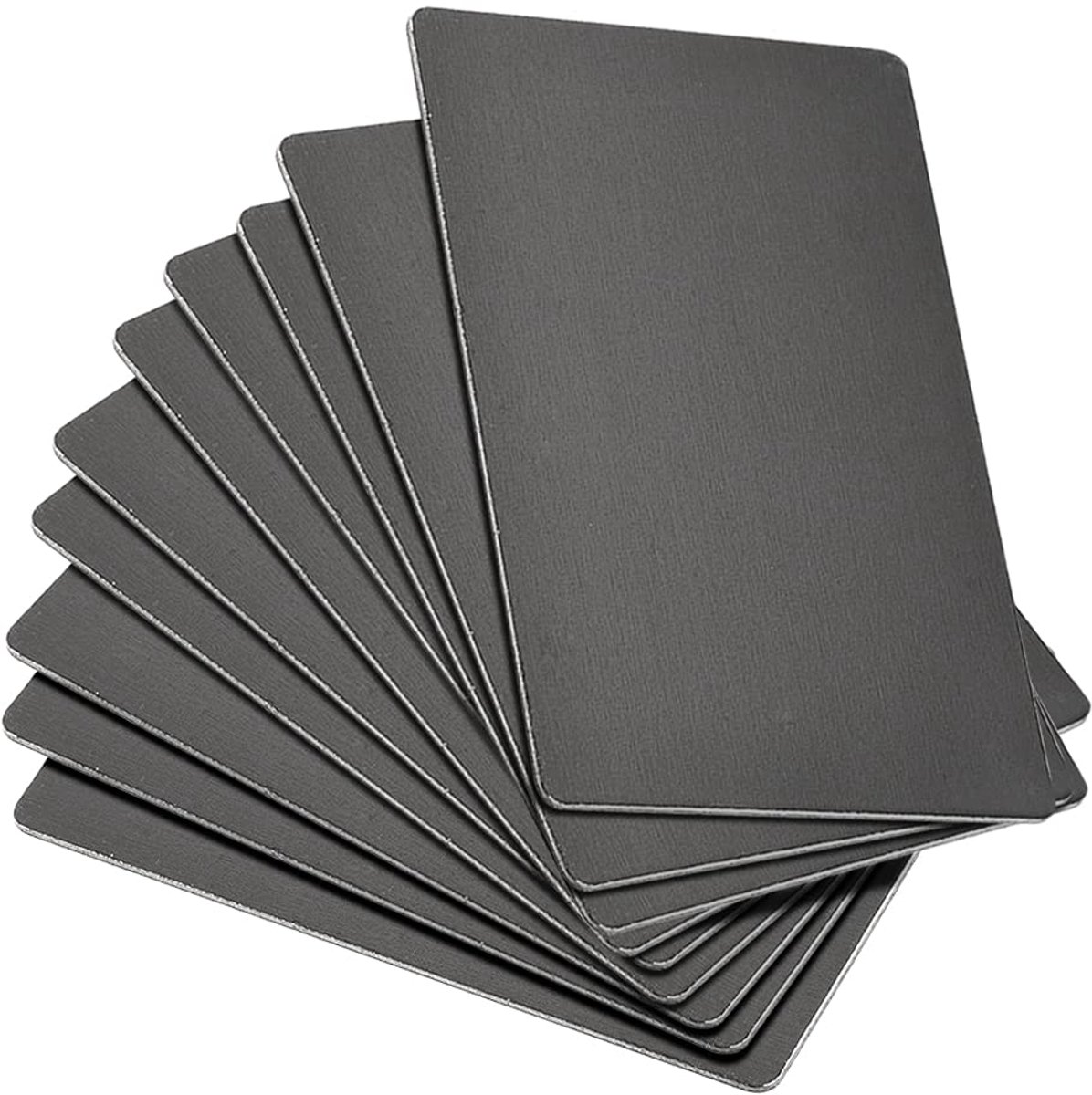sourcing map 15 stuks aluminium plaat 80x50x1mm visitekaartje geanodiseerd voor DIY laserprinten gravure zwart