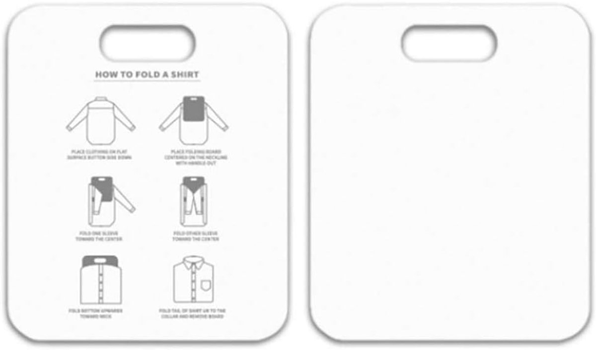 vouwplank, snelle kleding vouwplank, kledingmap voor T-shirts, rokken, truien, broeken, wasvouwbord, voor thuisopslag (wit)