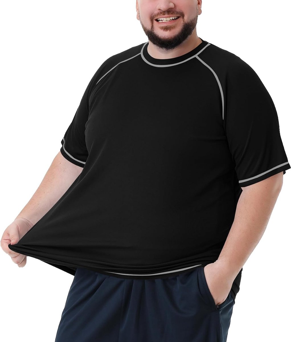 Guard Zwemshirt voor heren, grote maten, extra lang, oversized T-shirt voor heren