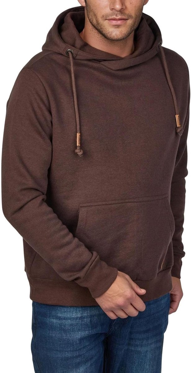 riverso Hoodie voor heren RIVJulian, regular fit, capuchontrui, sweatshirt, cross-over-kraag, rood, blauw, beige, zwart, groen, grijs, maat S, M, L, XL, 2XL, 3XL, 4XL, 5XL