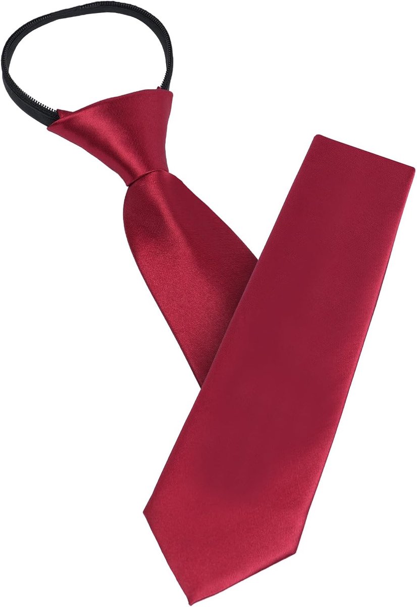 Herenstropdas, effen, klassieke voorgebonden stropdas met knoop, 8 cm, verstelbare stropdassen voor heren met ritssluiting, voor trouwen of feestelijke evenementen