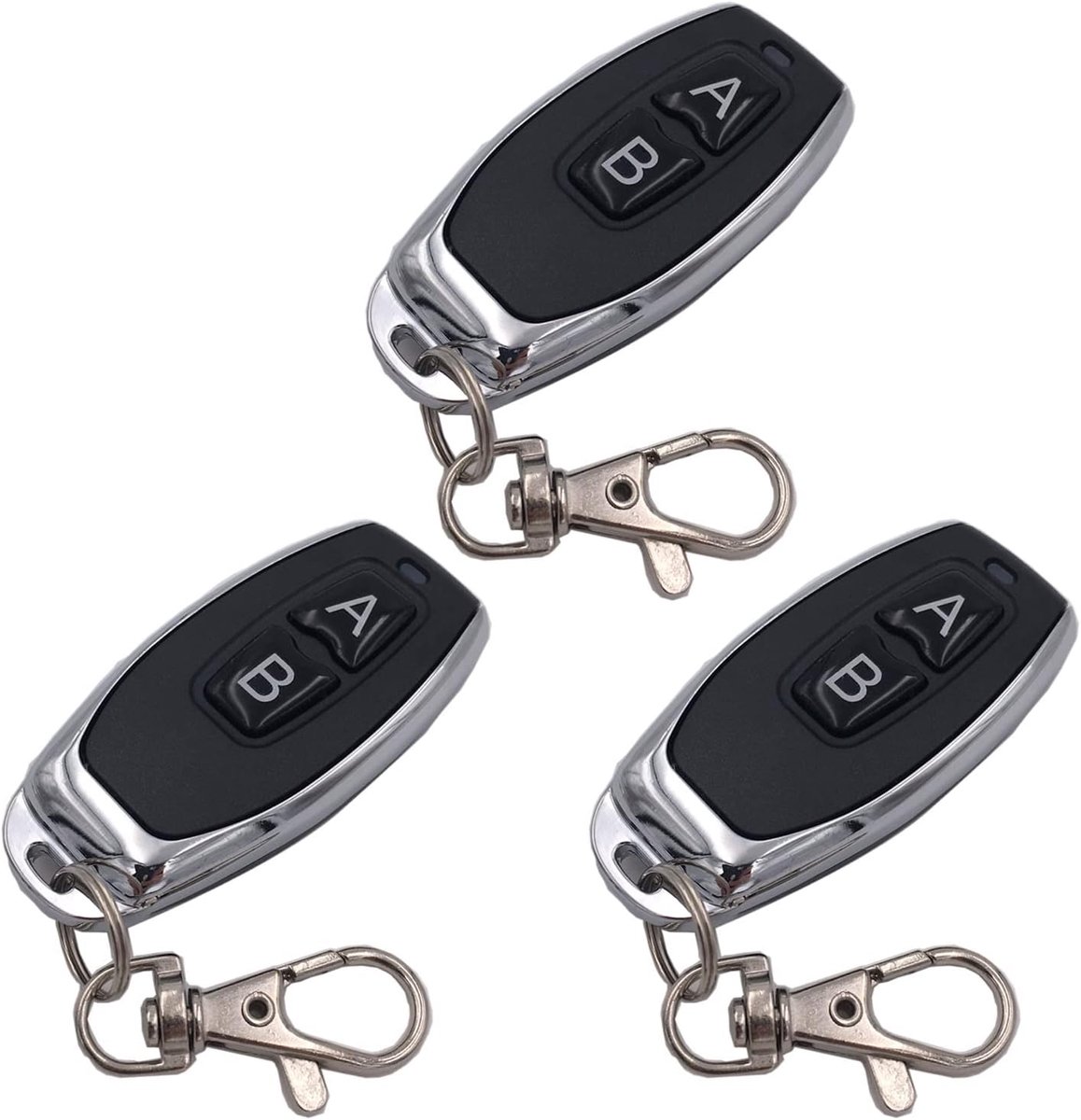 3 x afstandsbediening 1527 leercode, draadloze afstandsbediening, zender, sleutelhanger, 2 knoppen, voor gebruik met DieseRC ontvanger