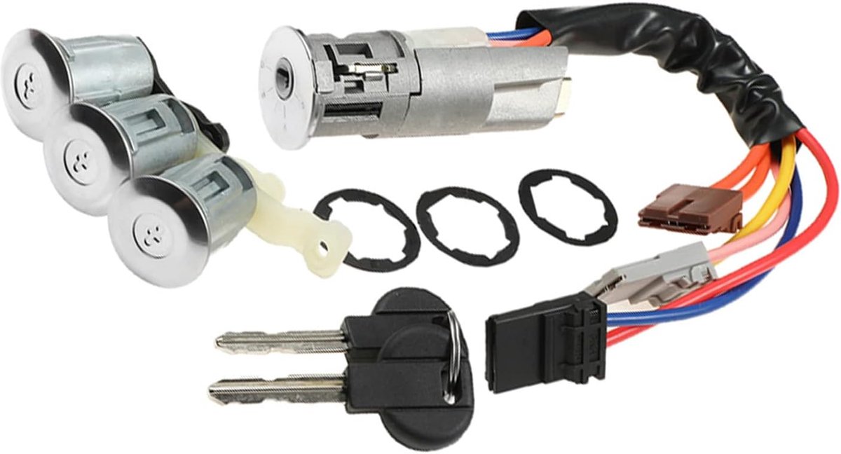 Compatibel met Citroen Berlingo Peugeot 106 I II 806 Partner slot set 3 deuren met ontsteking contactslot contactslot met 2 sleutels 96244156