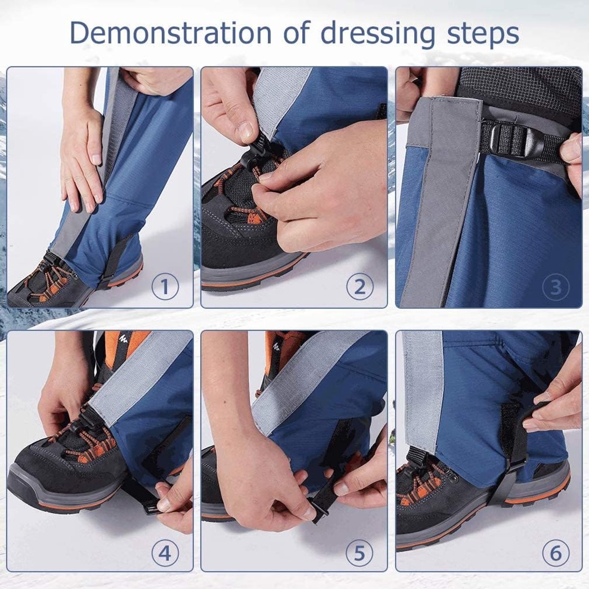 Gaiters voor Wandelen, been Gaiters waterdichte sneeuw Boot Gaiters voor mannen en vrouwen, waterdichte Boot been Gaiters voor wandelen klimmen jacht skiën, sneeuwschoenwandelen, 420D Anti- scheur Nylon materiële doek