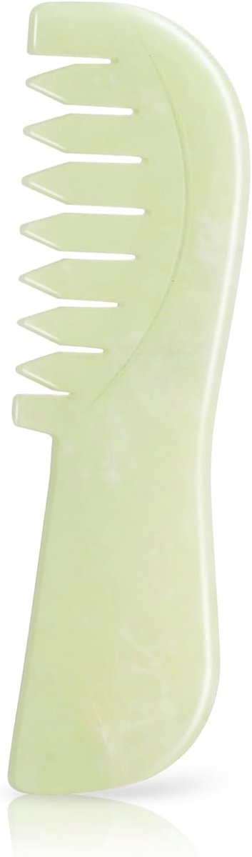 Gua Sha Schraapmassage Kam Therapie Tool, Hand Made Anti-Static Ontwarren Haar Baard Kam Krabber voor Hoofdhoofdhuid Massage, Full Body Ontspannen Afslankende Massage Kam