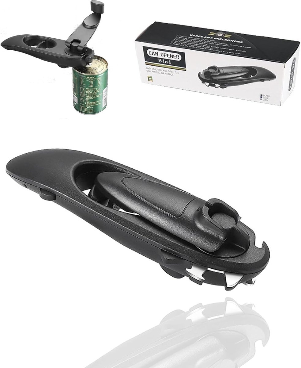 8 in 1 Tin Opener Handleiding Blikopener Multifunctionele Flesopener voor Ouderen Zwakke Hand Artritis Handen