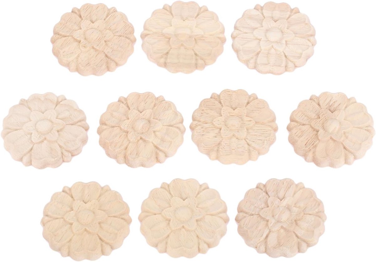 10Pcs Houtsnijwerk Hoek Decal Applique Voor Muren Deuren Kasten Ramen Spiegels Europese Meubels Stijl 6 X 6cm