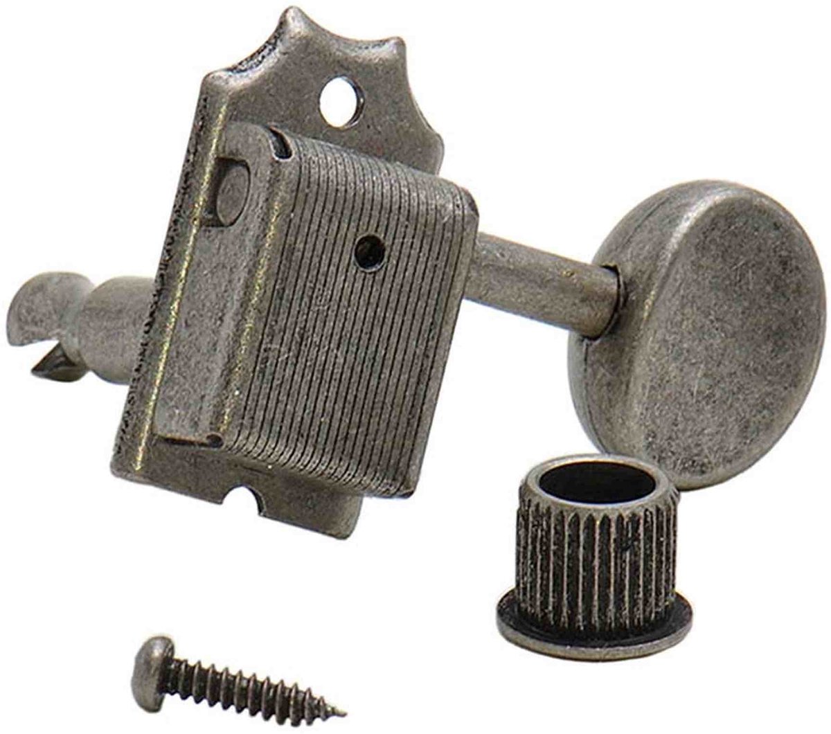 Kluson M6NLA Stemmechanieken voor gitaar No Line, 6x links met ovale knoppen, antique