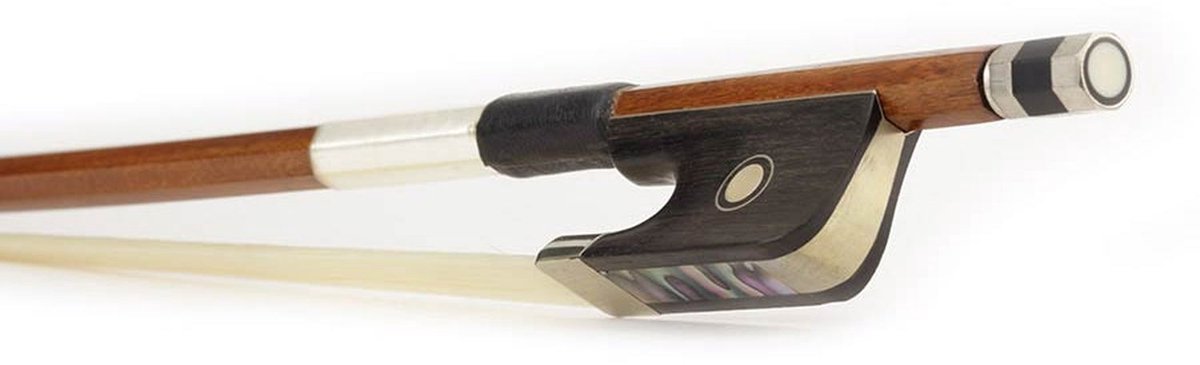 ELS BC-25/18 strijkstok cello, 1/8, brazielhout, achthoekige stok, ebben slof, parijs oog, nikkelen montuur
