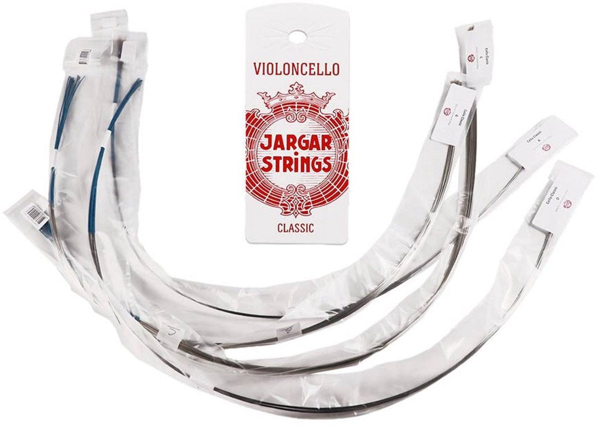 Jargar JCE-SET-BLK cello string set, medium, flexi-metal, bulk of 10 sets