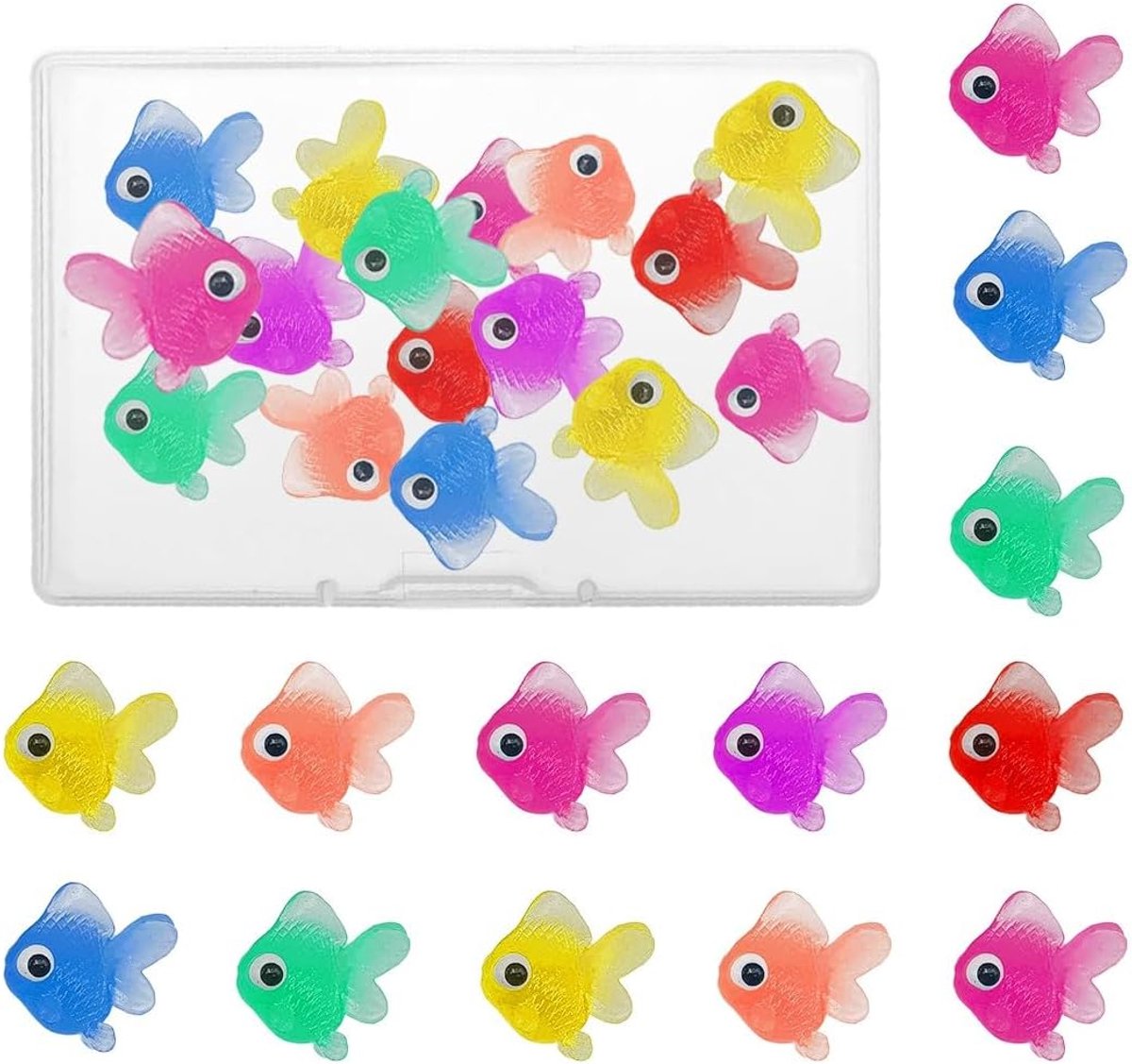 25 stuks kunstvissen van kunststof, realistisch, drijvende decoraties, kunstvissen, kleine kunstvissen, drijvend aquariumornament voor aquarium, kunststof vis voor aquarium