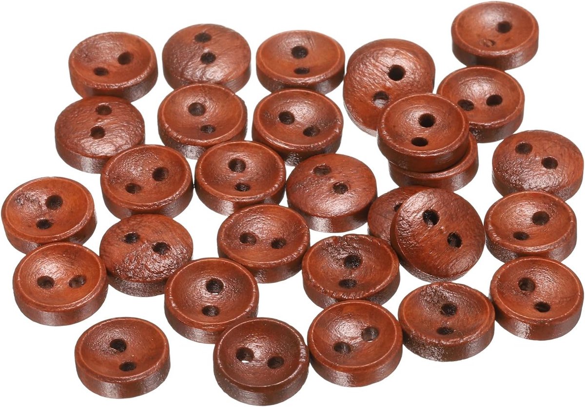 Knopen, 30 stuks, 16 l, 10 mm, rond, met 2 gaten, naai-accessoires voor kleding, kussens, knutselen en decoratie, snoep