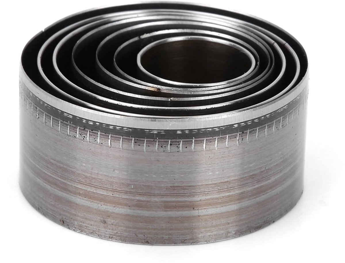 Ponsen, Ronde Gatenpons, Precisiegatpons voor Leerbewerking met Opbergdoos in Verschillende Maten 20 Mm 25 Mm 30 Mm 35 Mm 40 Mm 45 Mm 50 Mm