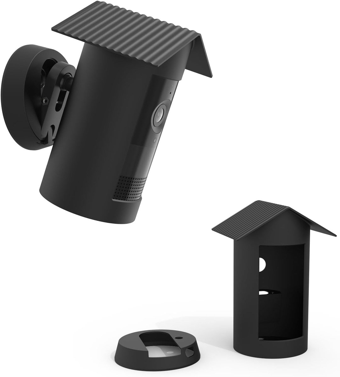 beschermhoes voor ring buitencamera plus batterij & stekker, weerbestendige zachte en duurzame siliconen hoes voor ring outdoor camera Plus, behuizing cover case hoes accessoire voor ring
