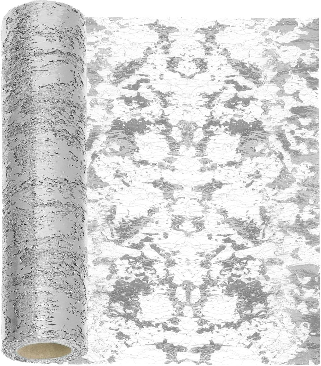 11x354 Inch Zilveren Pailletten Glitter Tafel Runner, Glitter Folie Metallic Thin Mesh Decor Rollen, Zilveren Tafel Runner, Pailletten Folie Metallic Thin Mesh, Centerpieces Decoraties
