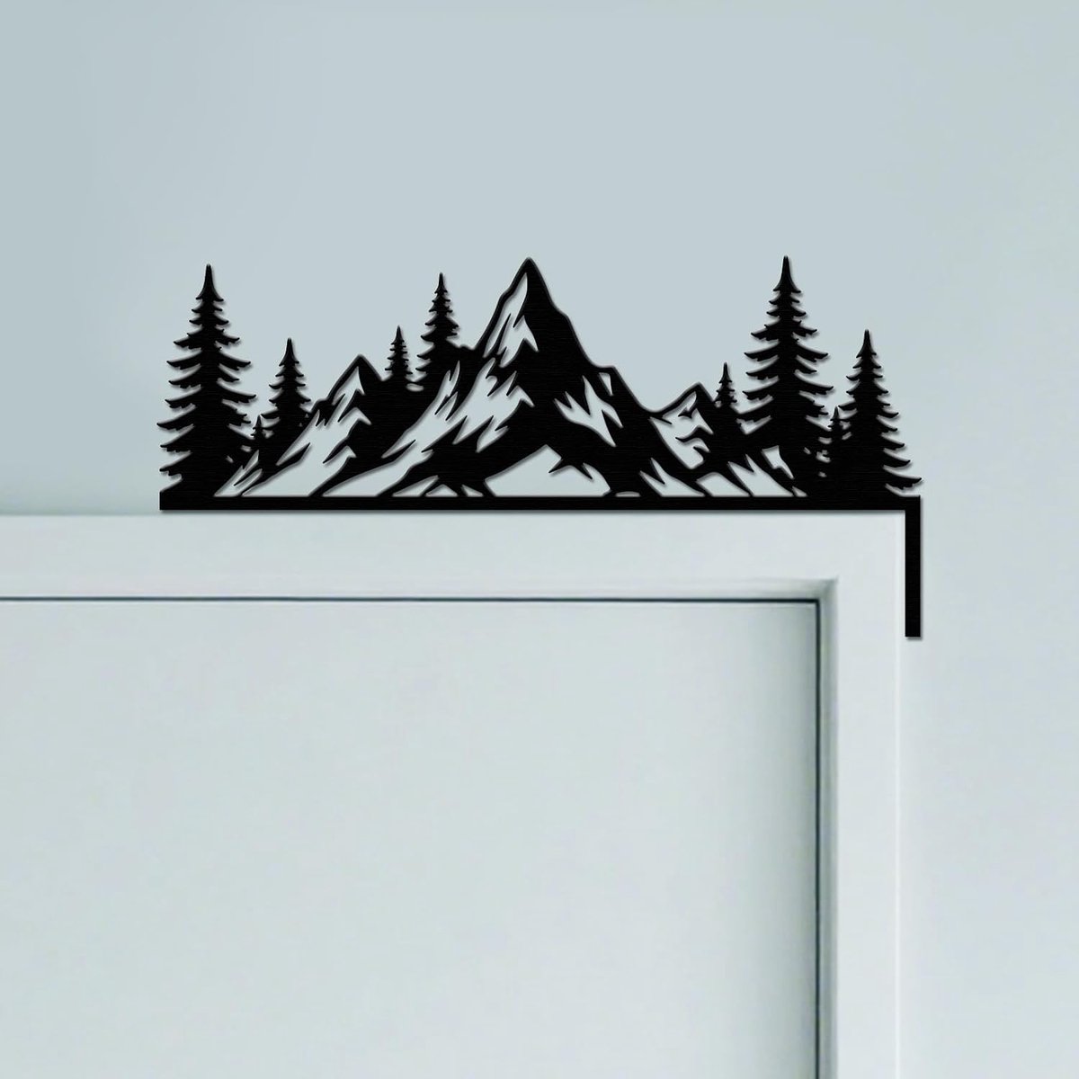Keukengerei, metalen deurkozijnornament | Zwarte muurdecoratie voor deur, Art Deco originele poorthoek voor kinderkamer, huis, badkamer