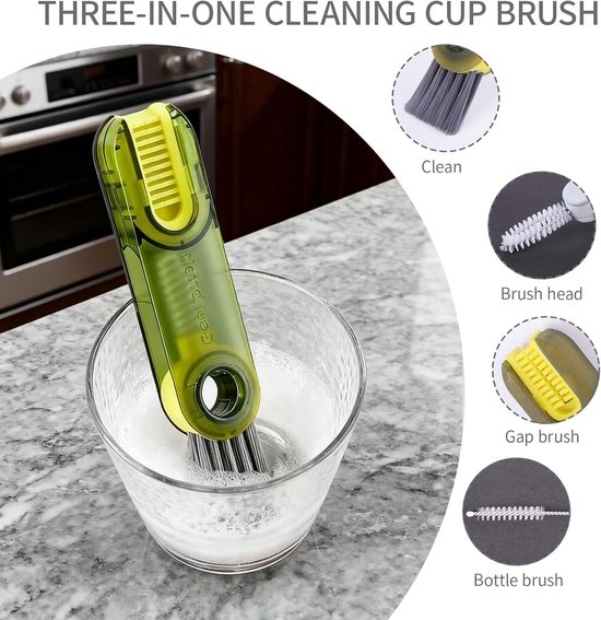 7-pack 3-in-1 multifunctionele bekerdeksel en flessenreinigingsborstels: essentieel gereedschap voor thuis en keuken, draagbaar en veelzijdig voor het efficiënt reinigen van waterflessen, bekers en — afbeelding 2