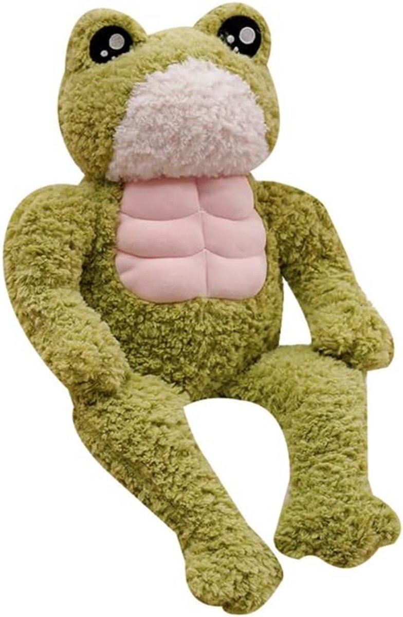 3D-gespierde kikker van zacht pluche, 33 cm, voor kinderen, kerstcadeau, verjaardagscadeau