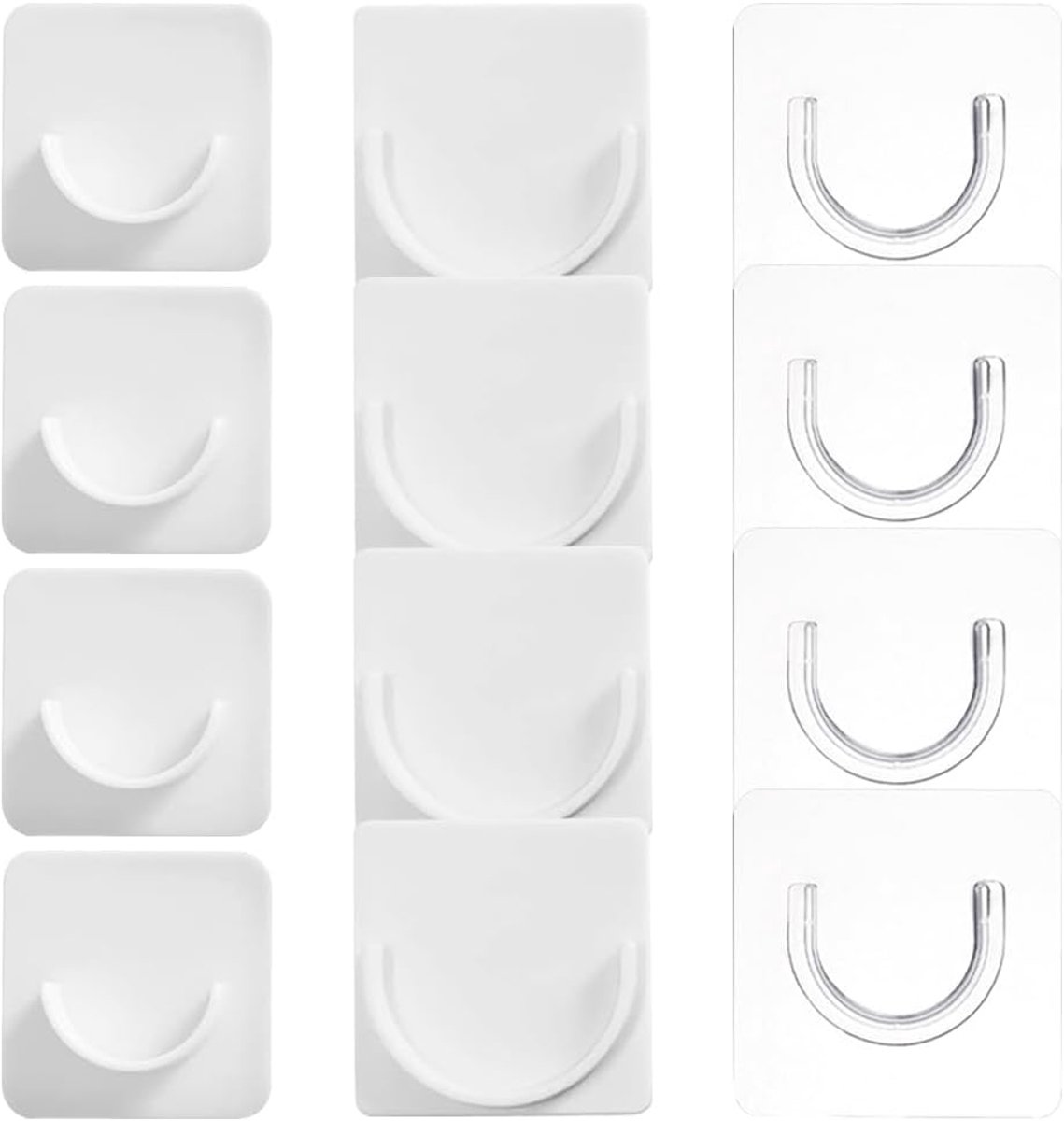 12 Stuks Zelfklevende Douchegordijn Staaf Houder Geen Boren Transparante Kleine Spanning Staaf Beugel Ondersteuning Heavy Duty Muur Hold Tool Zelfklevende Staaf Mount Retainer voor Wall Mount