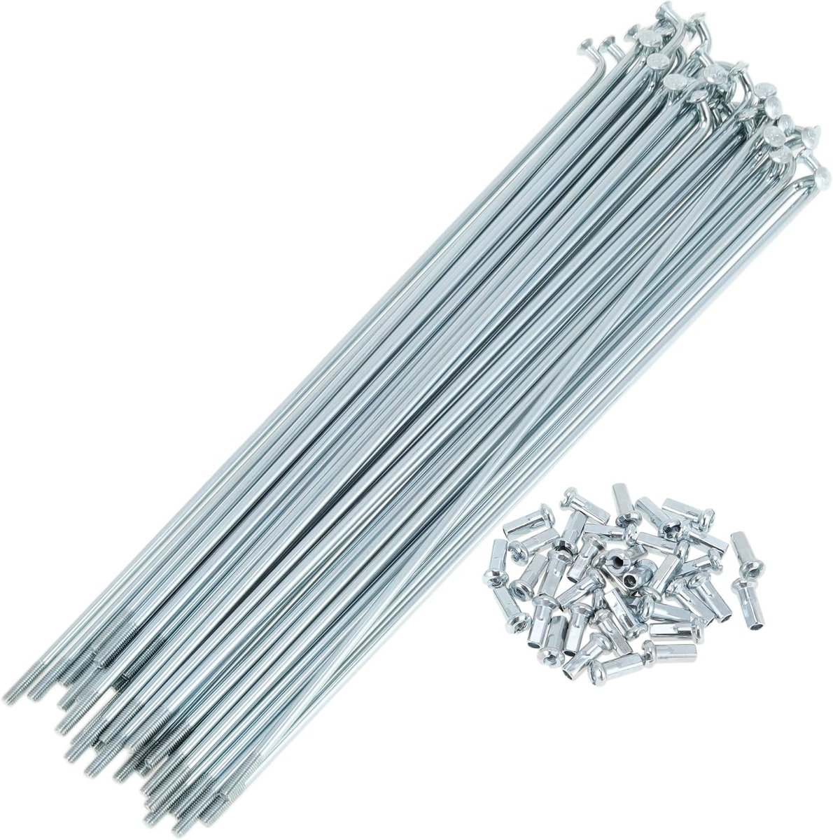 Spaken 12G 191mm Lengte Fiets Wiel Spaken Zilver Tone Carbon Staal Gegalvaniseerd