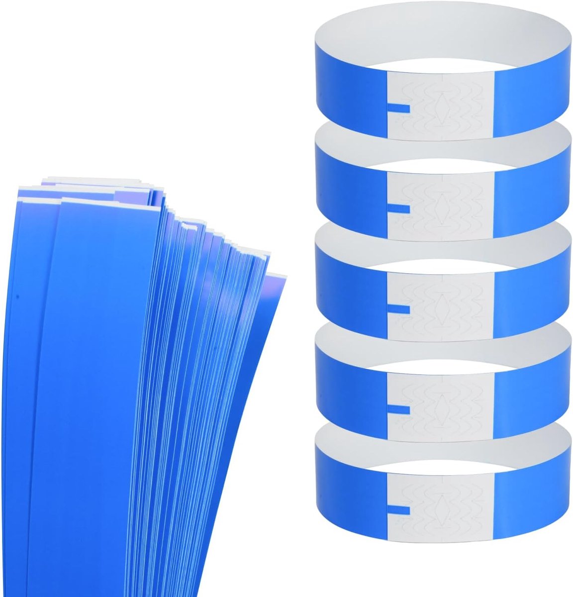 500 stuks toegangsbanden, toegangsbanden, toegangsbanden, festivalbanden, papieren armbanden, waterdicht, blauw, voor evenementen, feesten, concerten, clubs, bars, hotels, evenementen