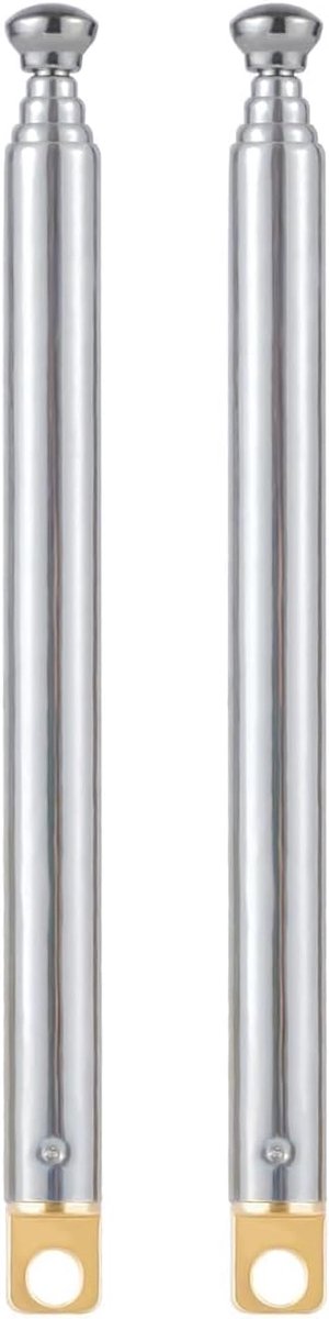 2 Stuks Telescopische Antenne Radio 5 Secties 21.6CM/8.5Inch Draagbare Telescopische Antenne Vervanging voor TV Radio AM FM Stereo Ontvanger