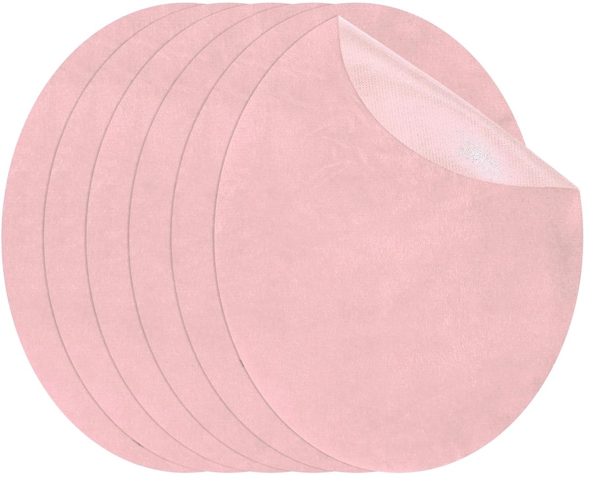 Opstrijkbare patches 11 x 14 cm, 6 stuks ovale elleboogpatches knie-reparatiepatch suède stoffen applicaties voor shirt, jeans, jas, kledingreparatie, decoratieset, lichtroze