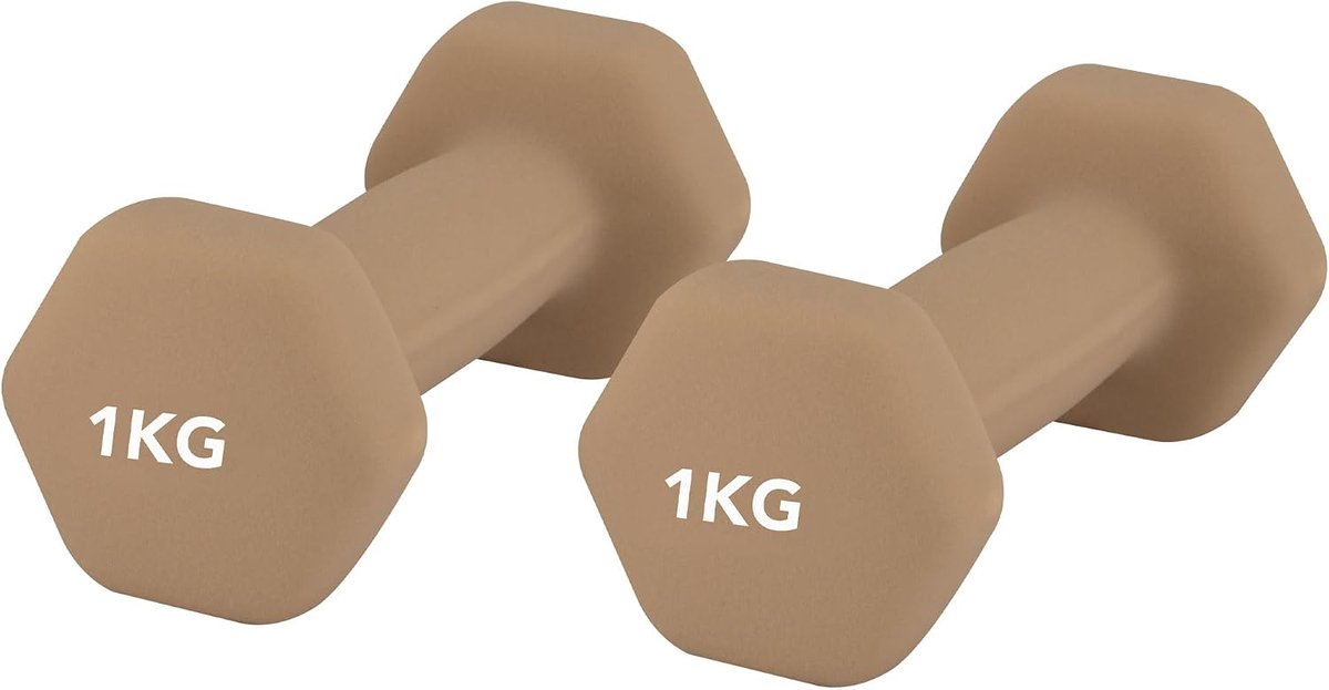Can Paar zeshoekige neopreen halters, antislip, voor yoga, pilates, revalidatie of functionele training, ergonomisch en veilig ontwerp, ideaal voor training thuis of in de sportschool