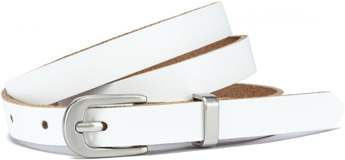 Leren riem voor dames, Made in Germany, 1,5 cm, smalle echt lederen riem, voor jurk en pantalon, 100% leer