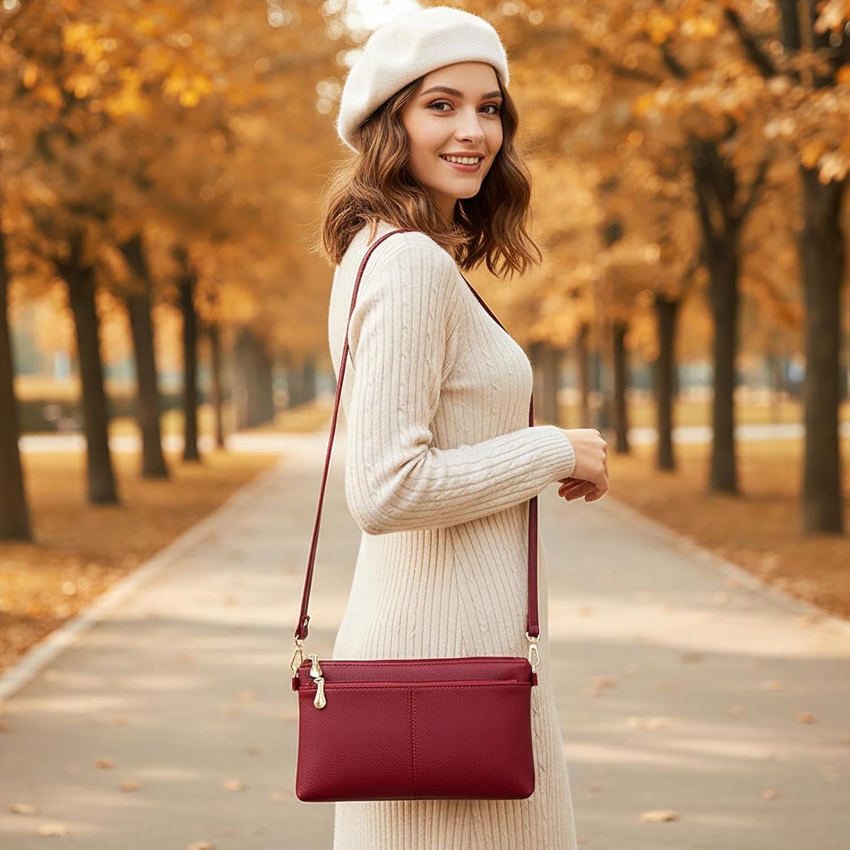 Kleine schoudertas voor dames, PU-leer, clutch, portemonnee, crossbody handtas met kettingriem voor avond, bruiloft, vrije tijd